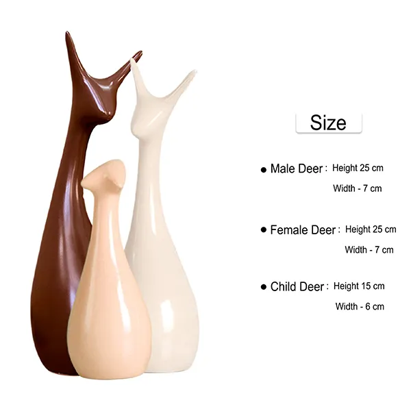 Polyresin_Decorative_Multicolour_Deer_Family_Showpiece_Set_Of_3