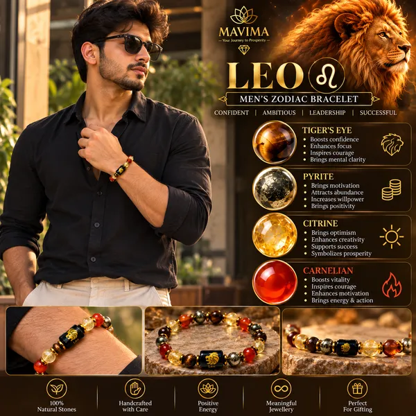 Multicolor_Stone_Bead_Leo_Zodiac_Bracelet_For_Men