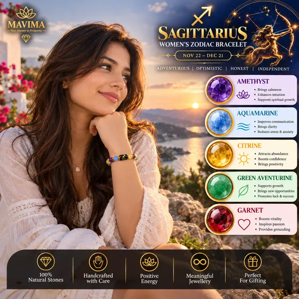 Multicolor_Stone_Bead_Sagittarius_Zodiac_Bracelet_For_Women