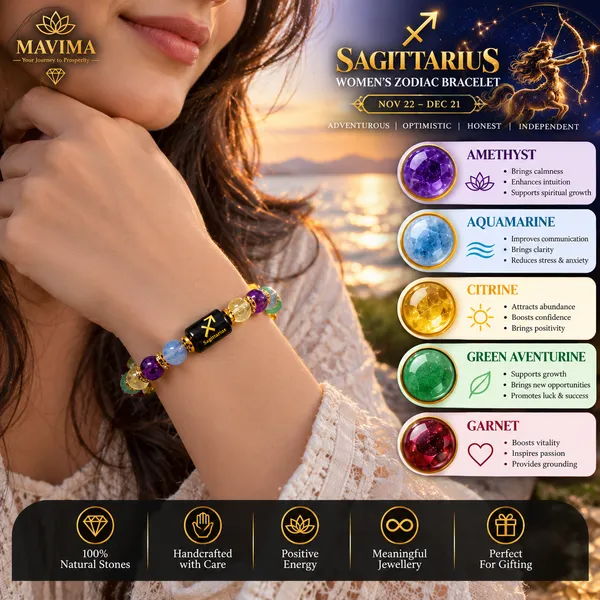 Multicolor_Stone_Bead_Sagittarius_Zodiac_Bracelet_For_Women