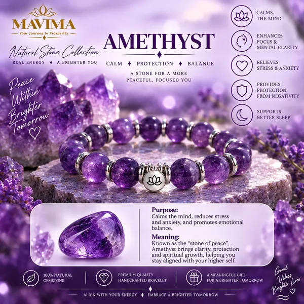 Purple_Amethyst_Stone_Bead_Crystal_Bracelet_For_Unisex