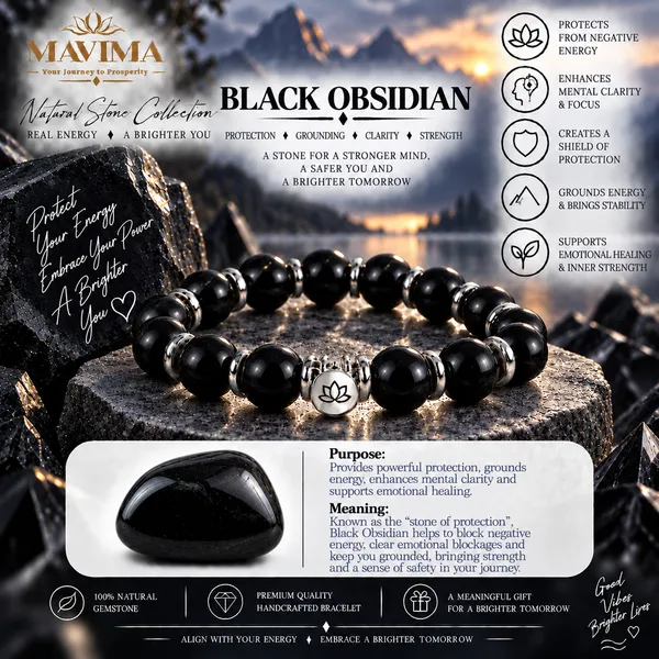 Black_Obsidian_Stone_Bead_Protection_Bracelet_For_Unisex
