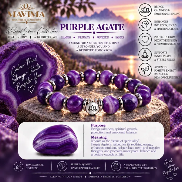 Purple_Banded_Agate_Stone_Bead_Bracelet_For_Unisex