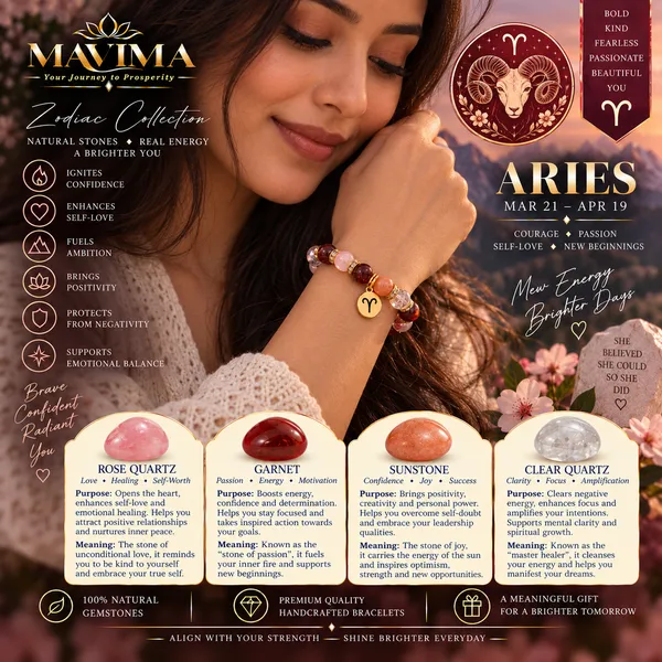Multicolor_Stone_Bead_Aries_Zodiac_Bracelet_For_Women