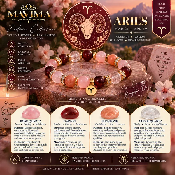 Multicolor_Stone_Bead_Aries_Zodiac_Bracelet_For_Women