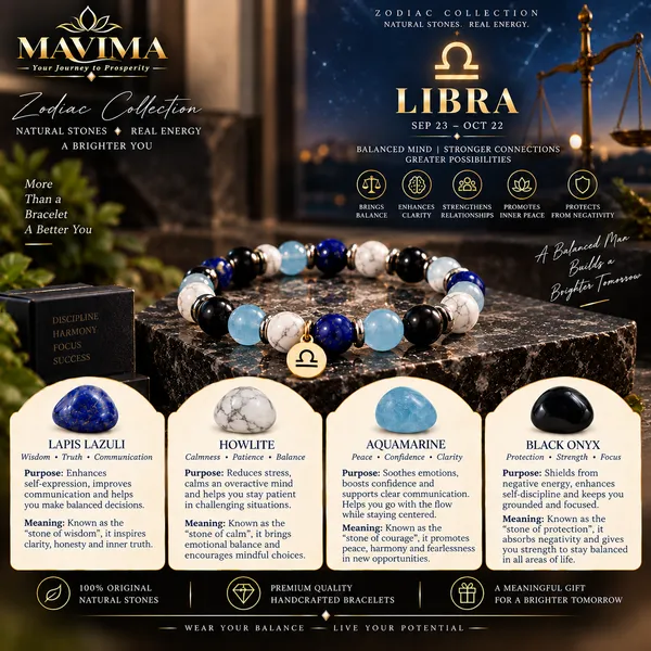 Multicolor_Stone_Bead_Libra_Zodiac_Bracelet_For_Men