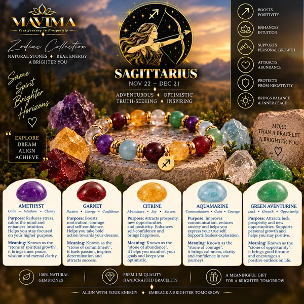 Multicolor_Stone_Bead_Sagittarius_Zodiac_Bracelet_For_Women