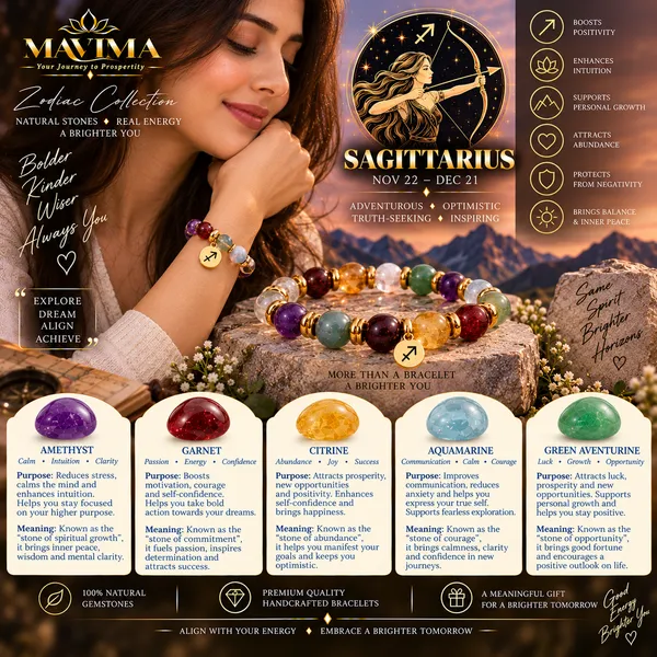 Multicolor_Stone_Bead_Sagittarius_Zodiac_Bracelet_For_Women