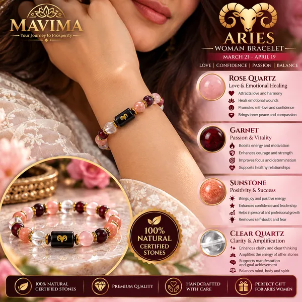 Multicolor_Stone_Bead_Aries_Zodiac_Bracelet_For_Women