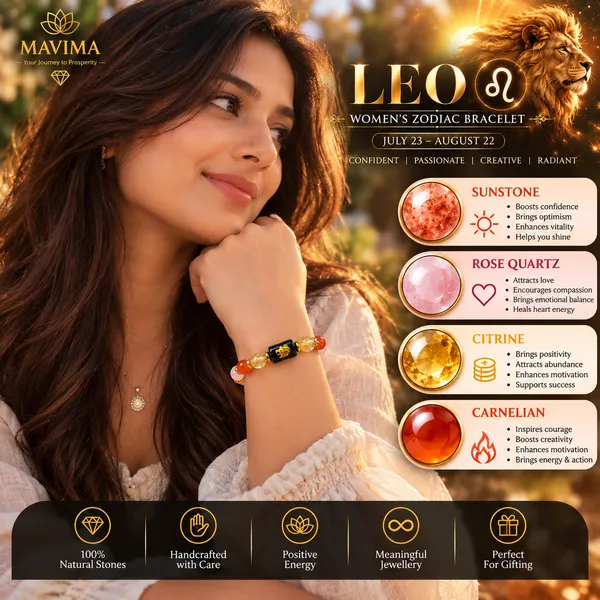 Multicolor_Stone_Bead_Leo_Zodiac_Bracelet_For_Women