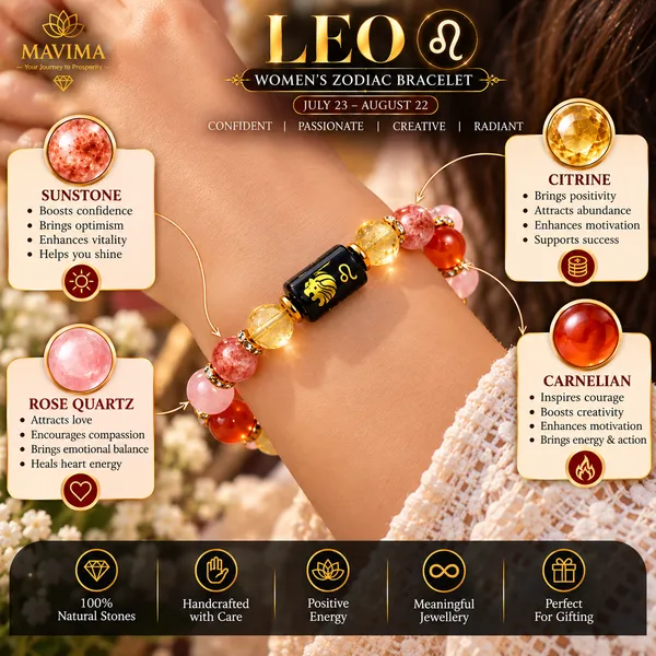 Multicolor_Stone_Bead_Leo_Zodiac_Bracelet_For_Women