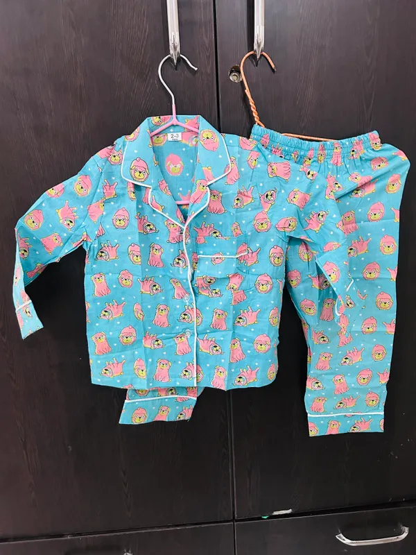 Blue_Printed_Cotton_Pyjama_Set_for_Boys_&_Girls
