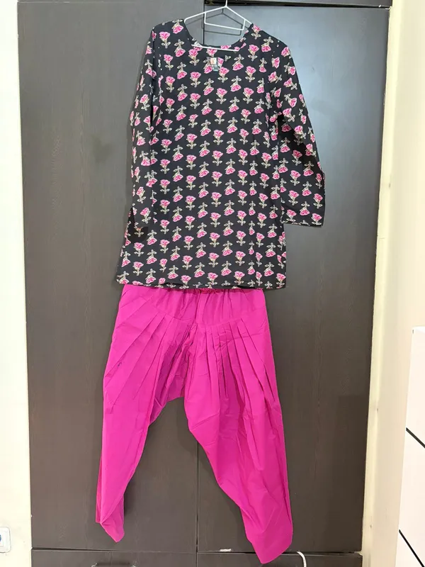 Black_&_Pink_Cotton_Cord_Set_for_Women_&_Girls