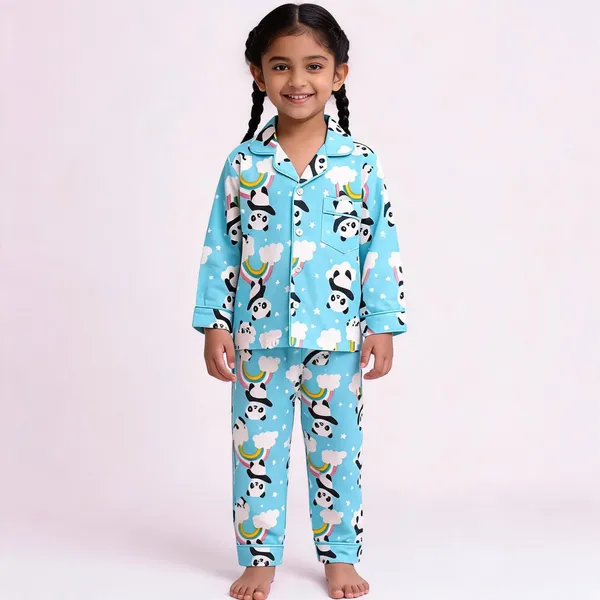 Aqua_Panda_Printed_Cotton_Relaxed_Pyjama_Set_For_Boys_&_Girls