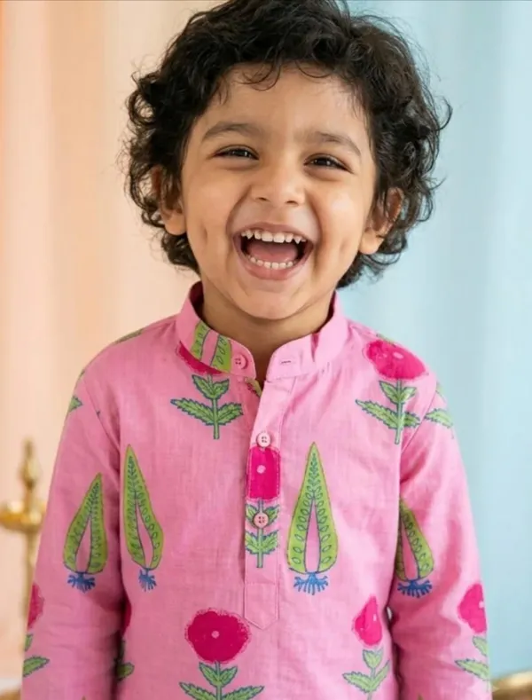 Pink_Printed_Kurta_Pajama_Set_for_Boys