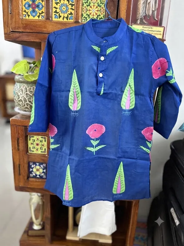 Blue_Floral_Cotton_Kurta_Pyjama_Set_for_Boys