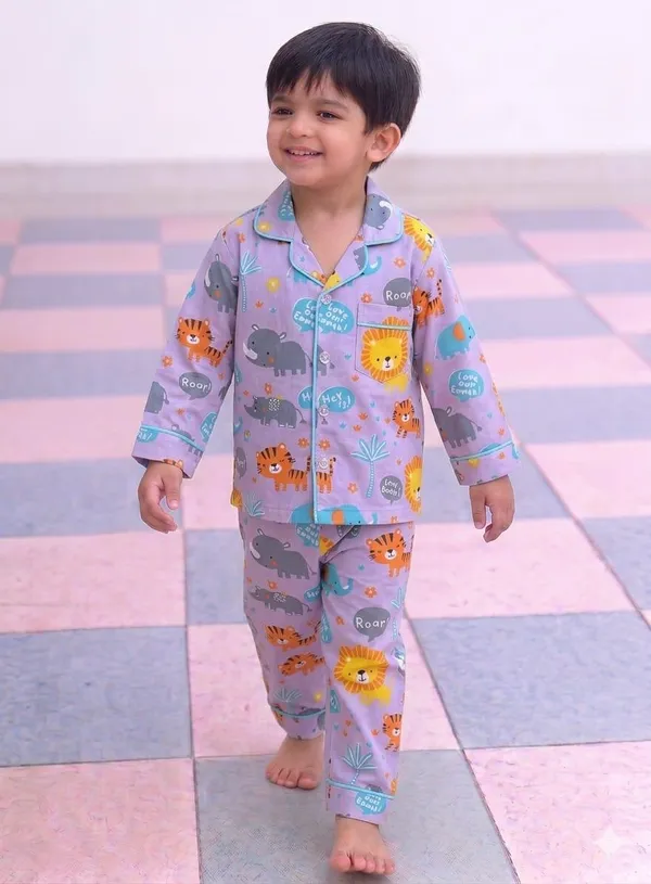 Lavender_Printed_Cotton_Pyjama_Set_for_Boys_&_Girls