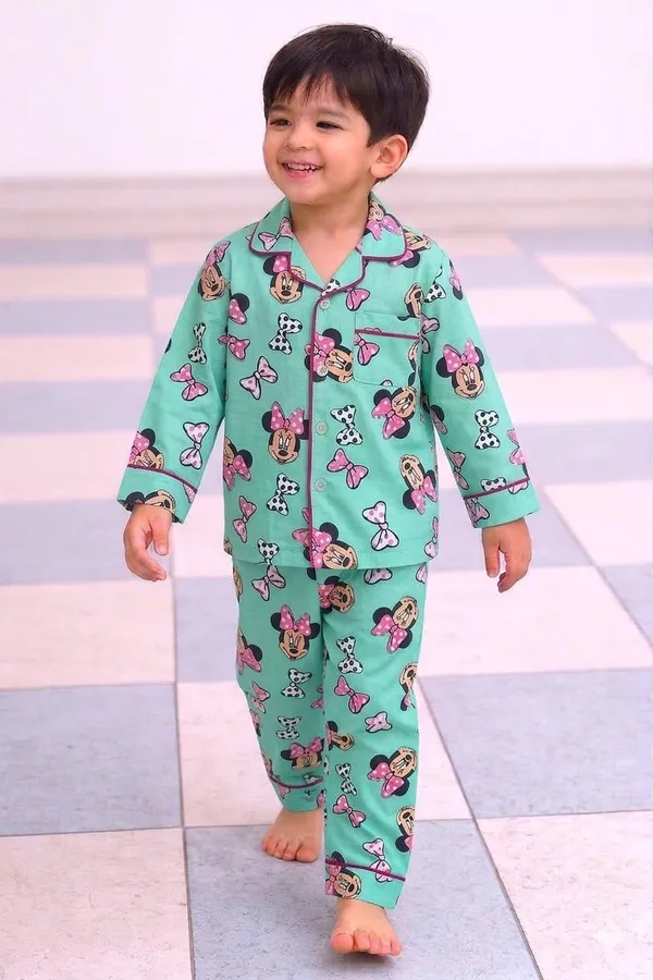 Green_Printed_Cotton_Pyjama_Set_for_Boys_&_Girls