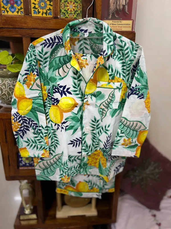 White_Printed_Cotton_Pyjama_Set_for_Boys_&_Girls