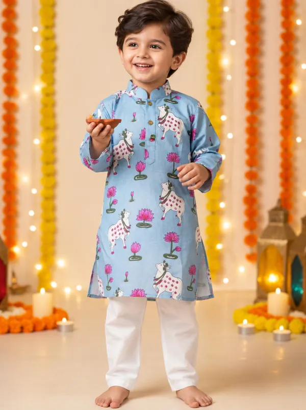 Blue_Printed_Cotton_Straight_Kurta_Pyjama_Set_For_Boys