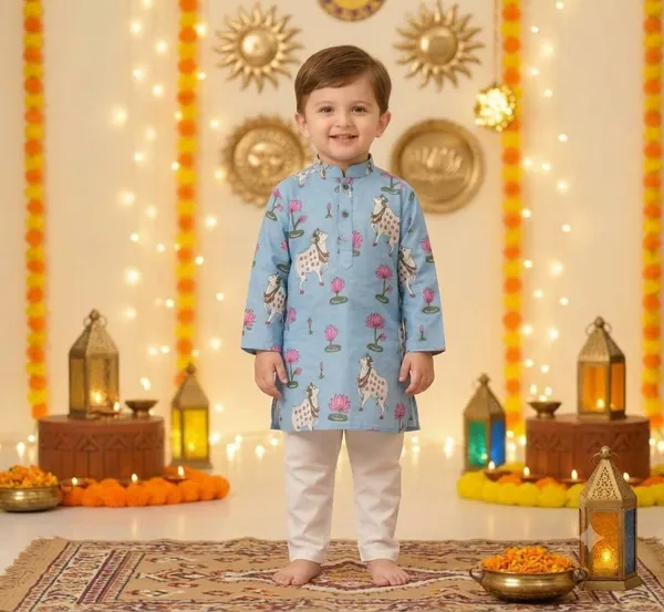Blue_Printed_Cotton_Straight_Kurta_Pyjama_Set_For_Boys
