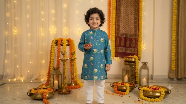 Powder_blue_Pichwai_cow_Printed_Kurta_Pajama_Set_for_Boys