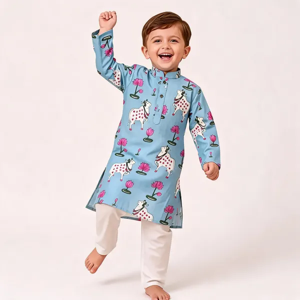 Blue_Printed_Cotton_Straight_Kurta_Pyjama_Set_For_Boys
