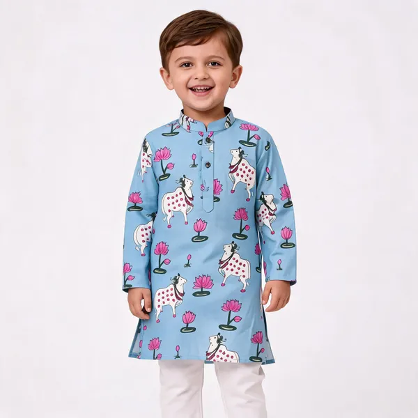 Blue_Printed_Cotton_Straight_Kurta_Pyjama_Set_For_Boys