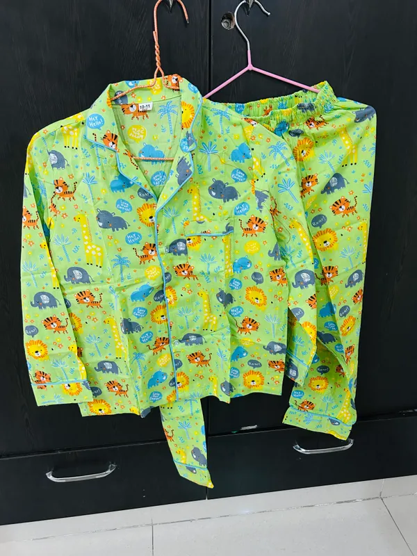 Green_Jungle_Printed_Cotton_Relaxed_Pyjama_Set_For_Boys_&_Girls