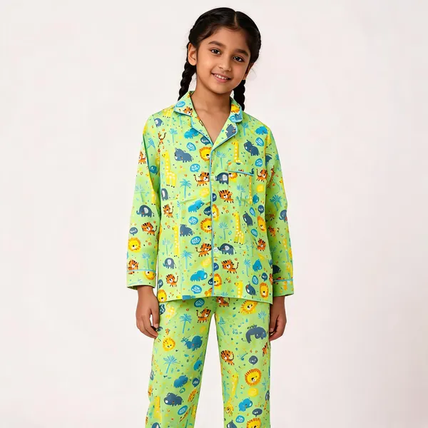 Green_Jungle_Printed_Cotton_Relaxed_Pyjama_Set_For_Boys_&_Girls