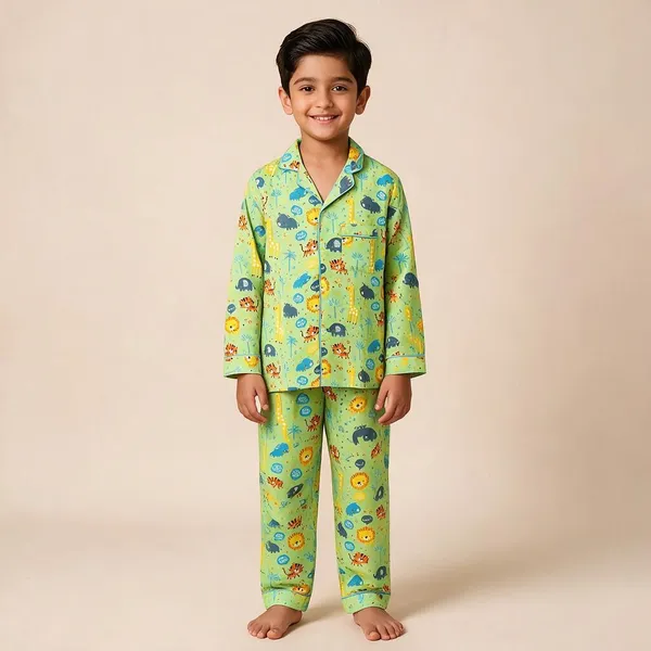 Green_Jungle_Printed_Cotton_Relaxed_Pyjama_Set_For_Boys_&_Girls