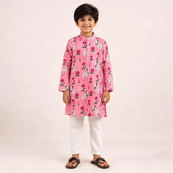 Pink_Printed_Cotton_Straight_Kurta_Pyjama_Set_For_Boys
