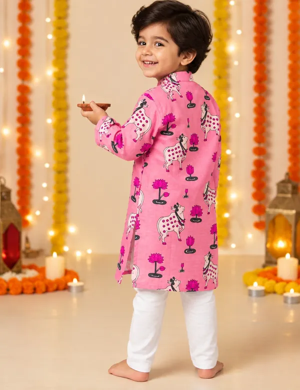 Pink_Printed_Cotton_Straight_Kurta_Pyjama_Set_For_Boys
