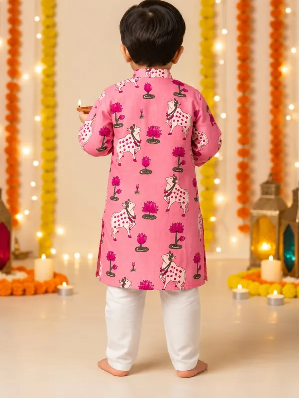 Pink_Printed_Cotton_Straight_Kurta_Pyjama_Set_For_Boys