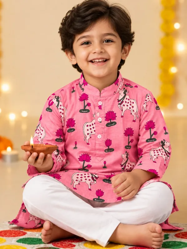 Pink_Printed_Cotton_Straight_Kurta_Pyjama_Set_For_Boys