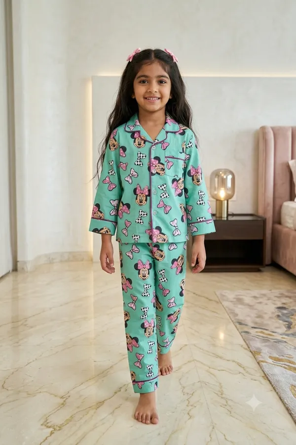 Green_Printed_Cotton_Relaxed_Pyjama_Set_For_Boys_&_Girls