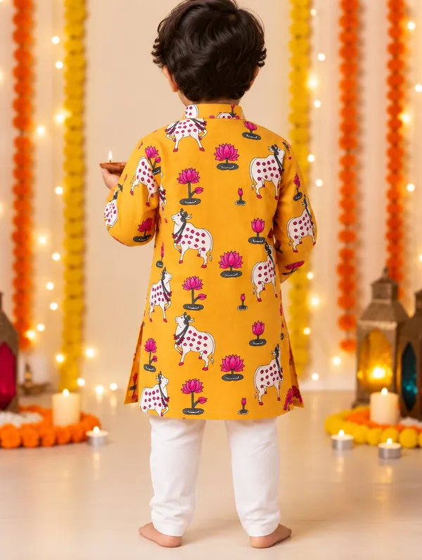 Yellow_Printed_Straight_Kurta_for_Boys