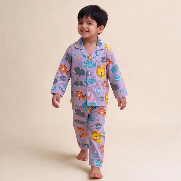 Lavender_Animal_Printed_Cotton_Relaxed_Pyjama_Set_For_Boys_&_Girls