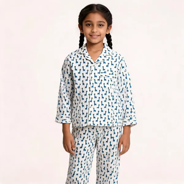 White_Dog_Printed_Cotton_Relaxed_Pyjama_Set_For_Boys_&_Girls