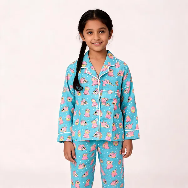Blue_Cartoon_Printed_Cotton_Relaxed_Pyjama_Set_For_Boys_&_Girls