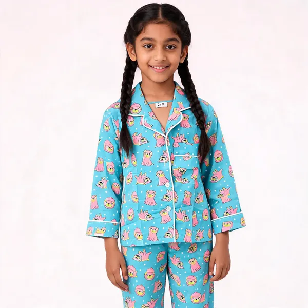 Blue_Cartoon_Printed_Cotton_Relaxed_Pyjama_Set_For_Boys_&_Girls