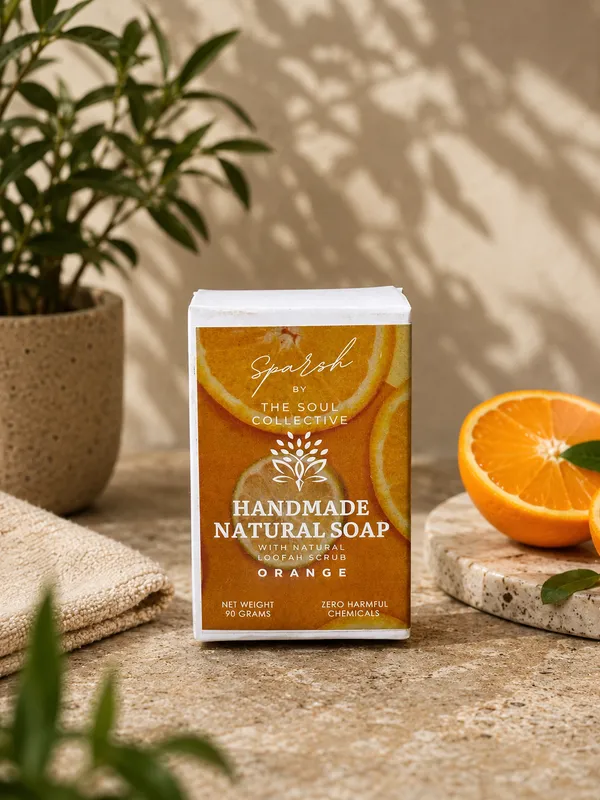 Sparsh_By_The_Soul_collective_Handmade_Natural_Soap_-__Orange_With_Natural_Loofah