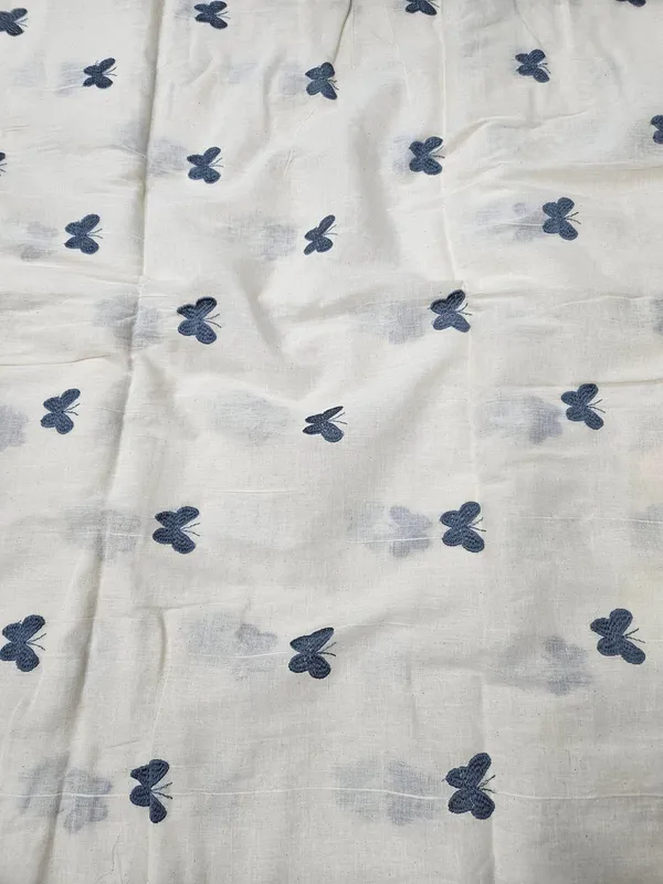 Grey_Butterfly_Threadwork_Embroidery_On_Dyeable_Kora_Mul_Cotton_Fabric