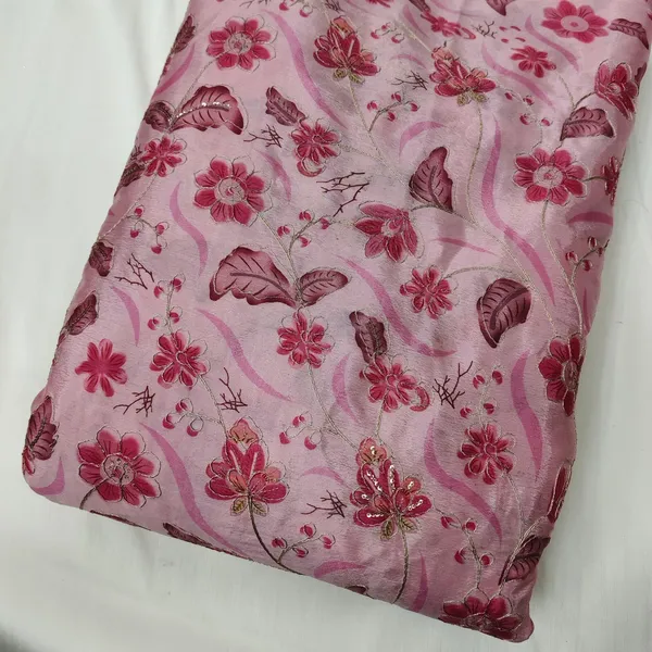 Baby_Pink_Floral_Position_Print_With_Embroidery_On_Chinon_Fabric