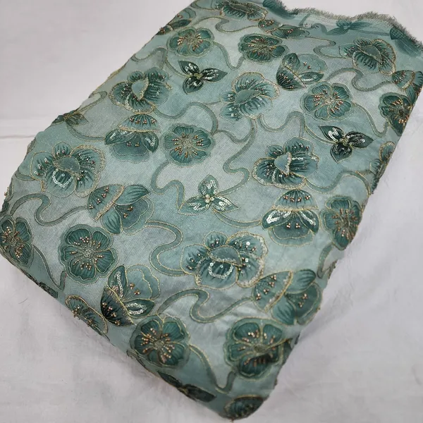 Floral_Beads_Embroidery_With_Position_Print_On_Zari_Shimmer