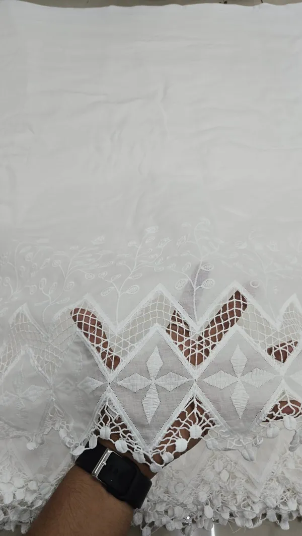 White_Hakoba_Style_Daman_Embroidery_On_Cotton_Fabric