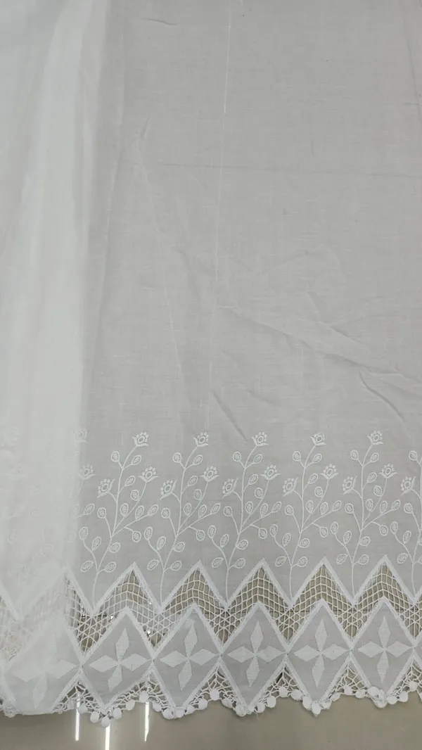 White_Hakoba_Style_Daman_Embroidery_On_Cotton_Fabric