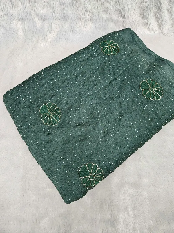 Dusty_Sea_Green_Floral_Sequins_Beads_Embroidery_On_Rangoli_Crush_Fabric