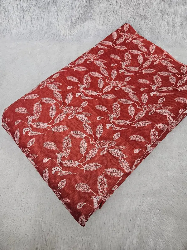 Floral_Leaf_Digital_Print_On_Mul_Chanderi_Fabric