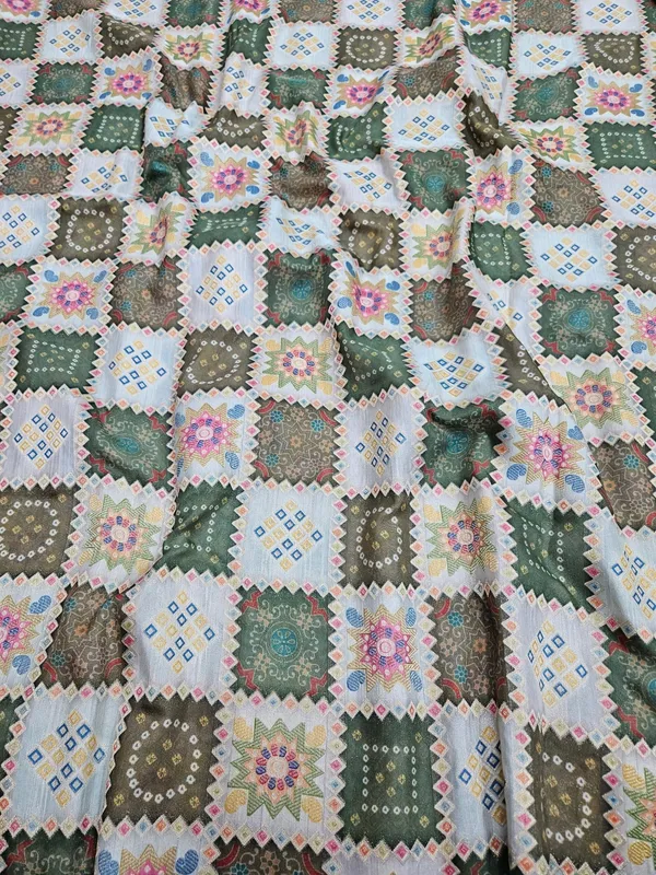 Green_Jaquard_Position_Print_On_Cotton_Silk_Fabric